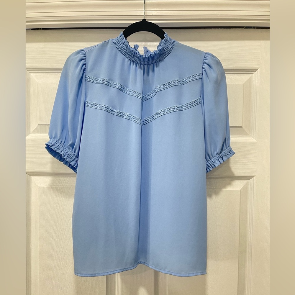 Pale Blue Loft blouse